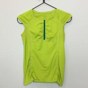Athleta Women's Bright Green Zip Tank Top size small